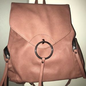 Salmon colored backpack